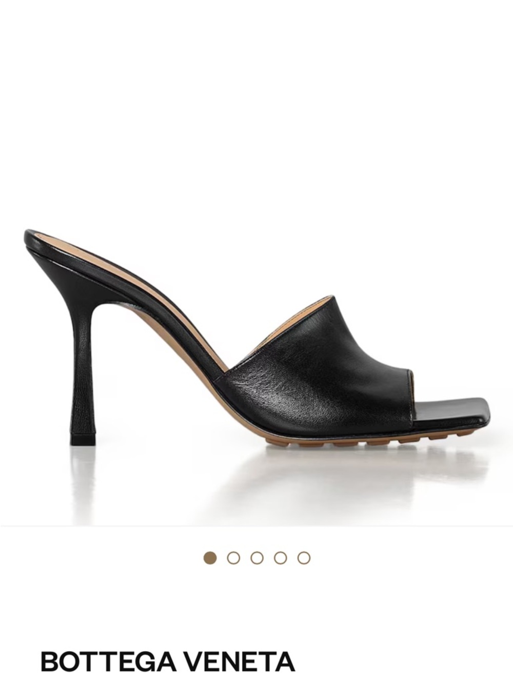 Bottega Veneta Stretch Mule 90 Black Leather Heels 36.5 Like New Worn Once - Picture 3 of 7